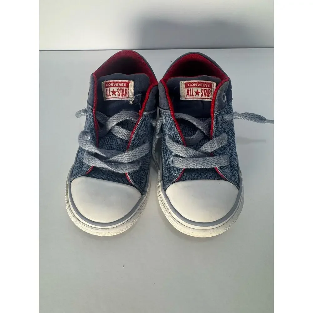 Converse All Star Low Top Toddler Sneakers Blue Red US 7 Infant Shoes